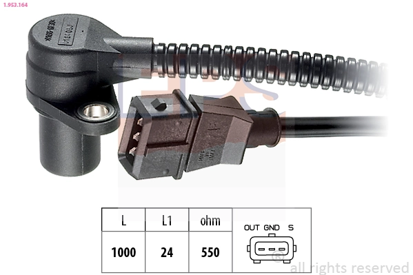  Sensor de posição (de revoluções) de cambota Opel Kadett E carrinha (35, 36, 45, 46) (1984 - 1991) E