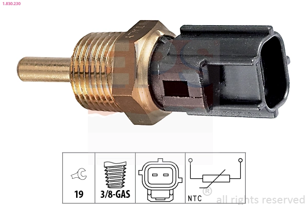  Sensor de temperatura do fluido de esfriamento Mitsubishi Space Star MIRAGE hatchback (A0) (2012 - 2014) MIRAGE
