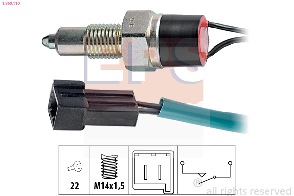 Sensor de ativação das luzes de marcha à ré Seat Marbella 28