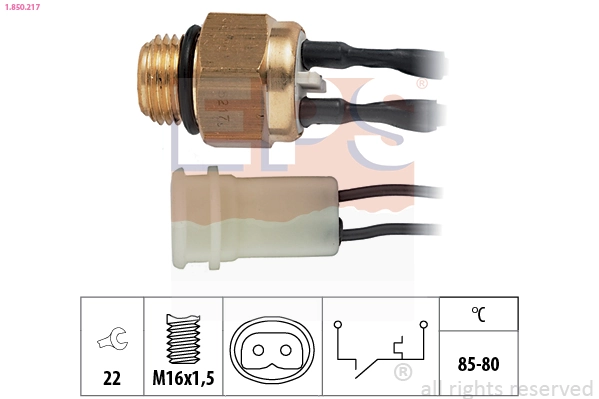 Sensor de temperatura do fluido de esfriamento (de ativação de ventilador do radiador) Mitsubishi Colt 4 CAA