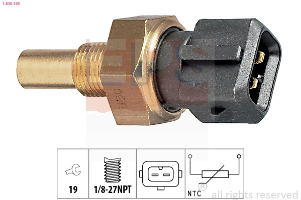 Sensor de temperatura do fluido de esfriamento para Ford Escort V GAL
