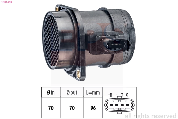 Compre Sensor de fluxo (consumo) de ar, medidor de consumo M.A.F. - (Mass Airflow) Chevrolet Epica 2