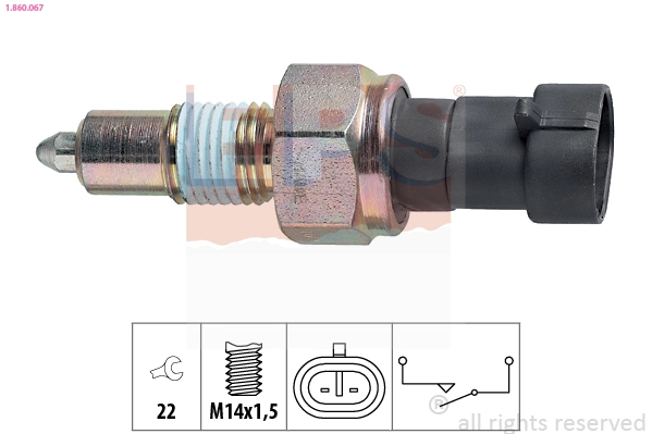  Sensor de ativação das luzes de marcha à ré Fiat Punto I hatchback (176) (1993 - 1999) I