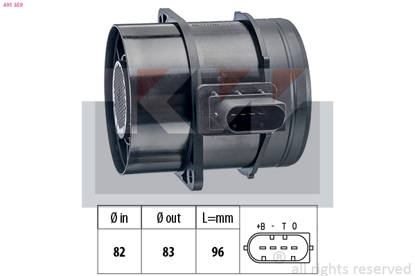 Sensor de fluxo (consumo) de ar, medidor de consumo M.A.F. - (Mass Airflow) Mercedes Sprinter 906