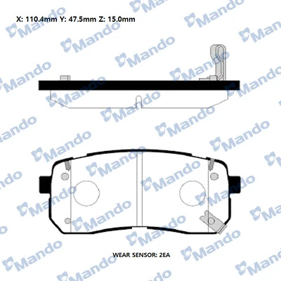 Sapatas do freio traseiras de disco Hyundai H-1 STAREX Starex TQ