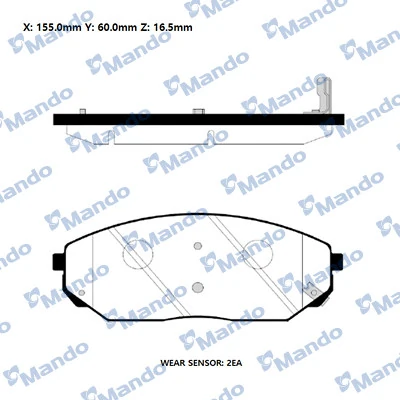 Колодки KIA Sorento I внедорожник (JC) (2002 - 2006) цена, от 27.19 USD