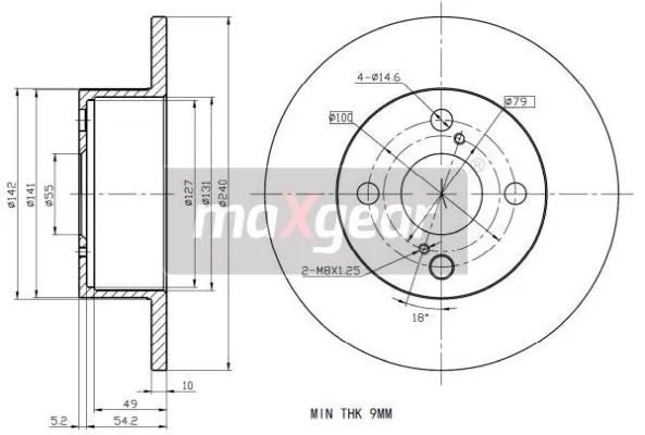 Тормозные диски BG4050 Polcar