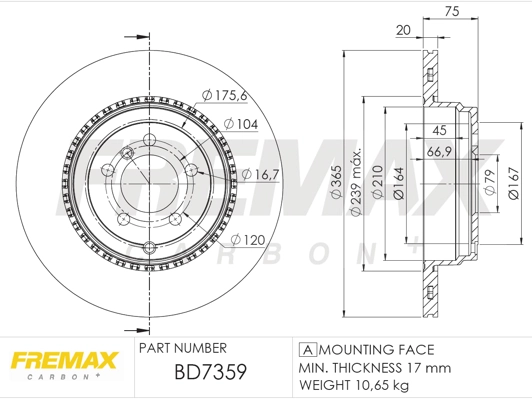Задний тормозной диск Britpart LR031846 цена, от 76.71 USD