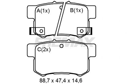 FBP0297 Fremax Колодки тормозные дисковые комплект