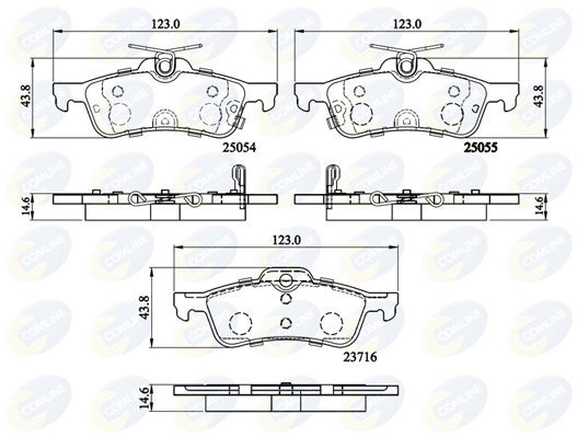 Колодки тормозные задние дисковые COMLINE CBP32204