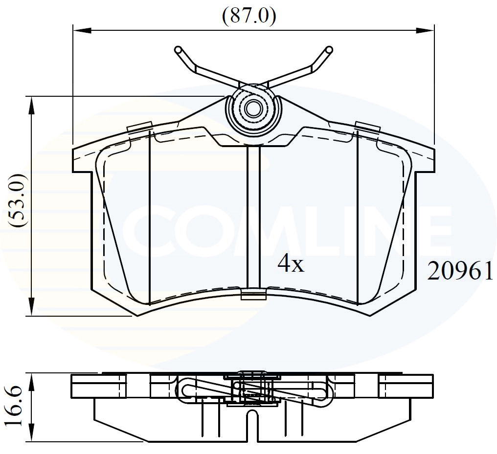 Sapatas do freio traseiras de disco Volkswagen Passat 3B5