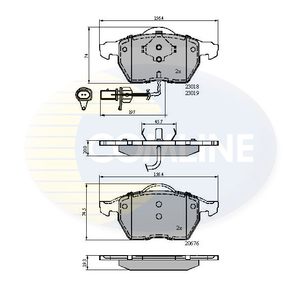 Колодки тормозные передние дисковые COMLINE CBP11542