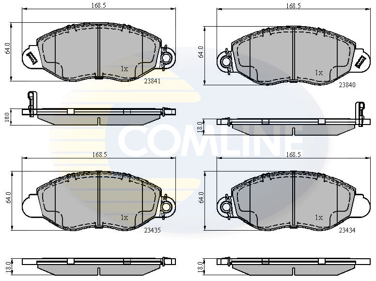 Колодки тормозные передние дисковые COMLINE CBP31107