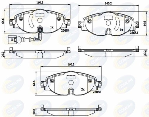 Колодки тормозные передние дисковые COMLINE CBP12158