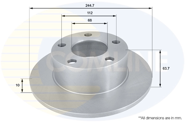 Disco do freio traseiro Volkswagen Passat 3B5