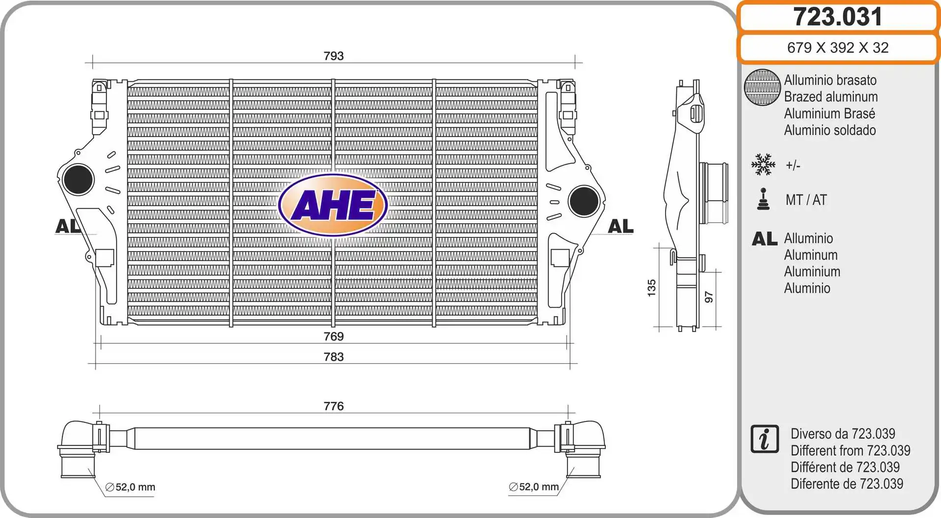 Radiador de intercooler Renault Espace 4 JK0