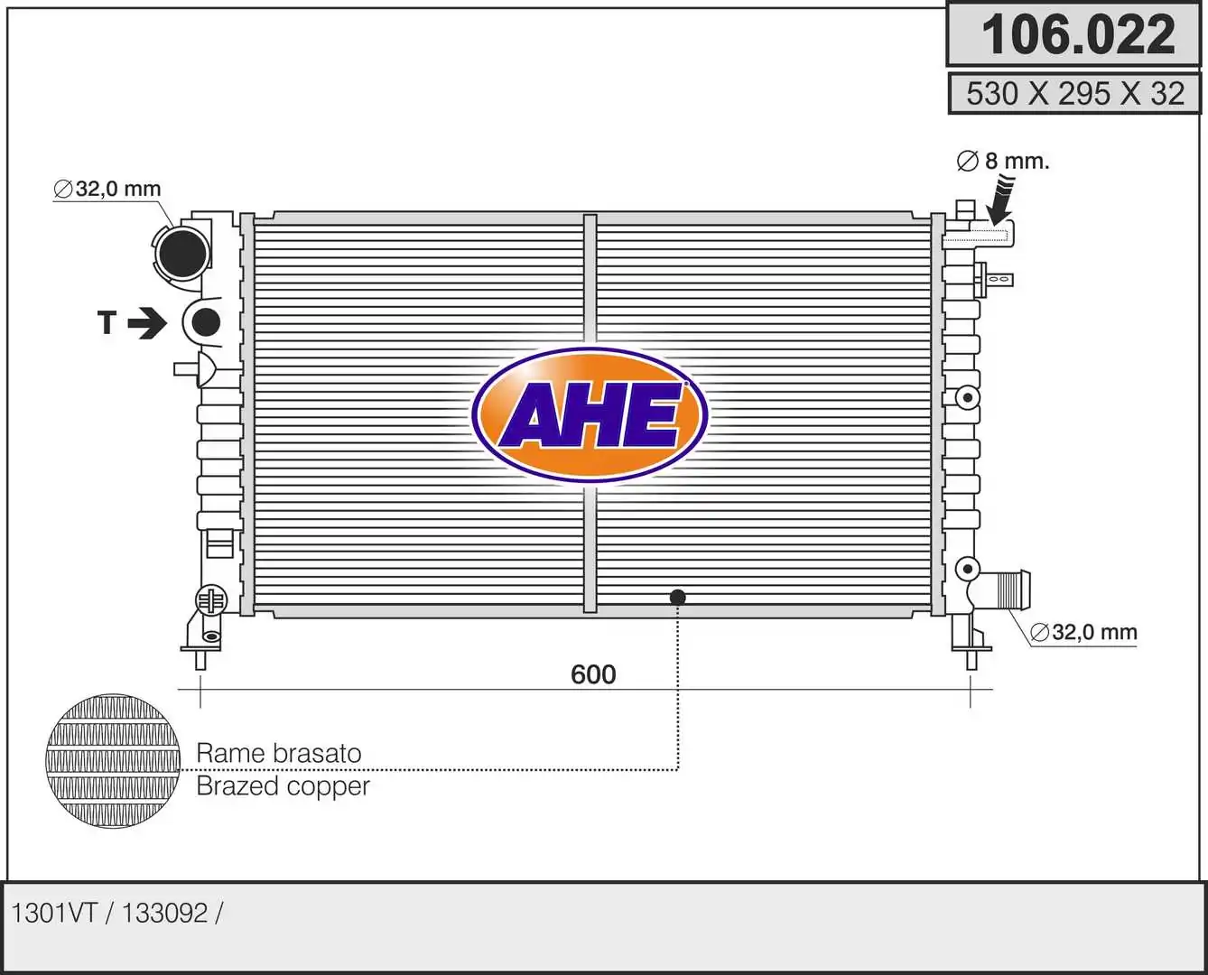 Radiador de esfriamento de motor Citroen Saxo S0, S1