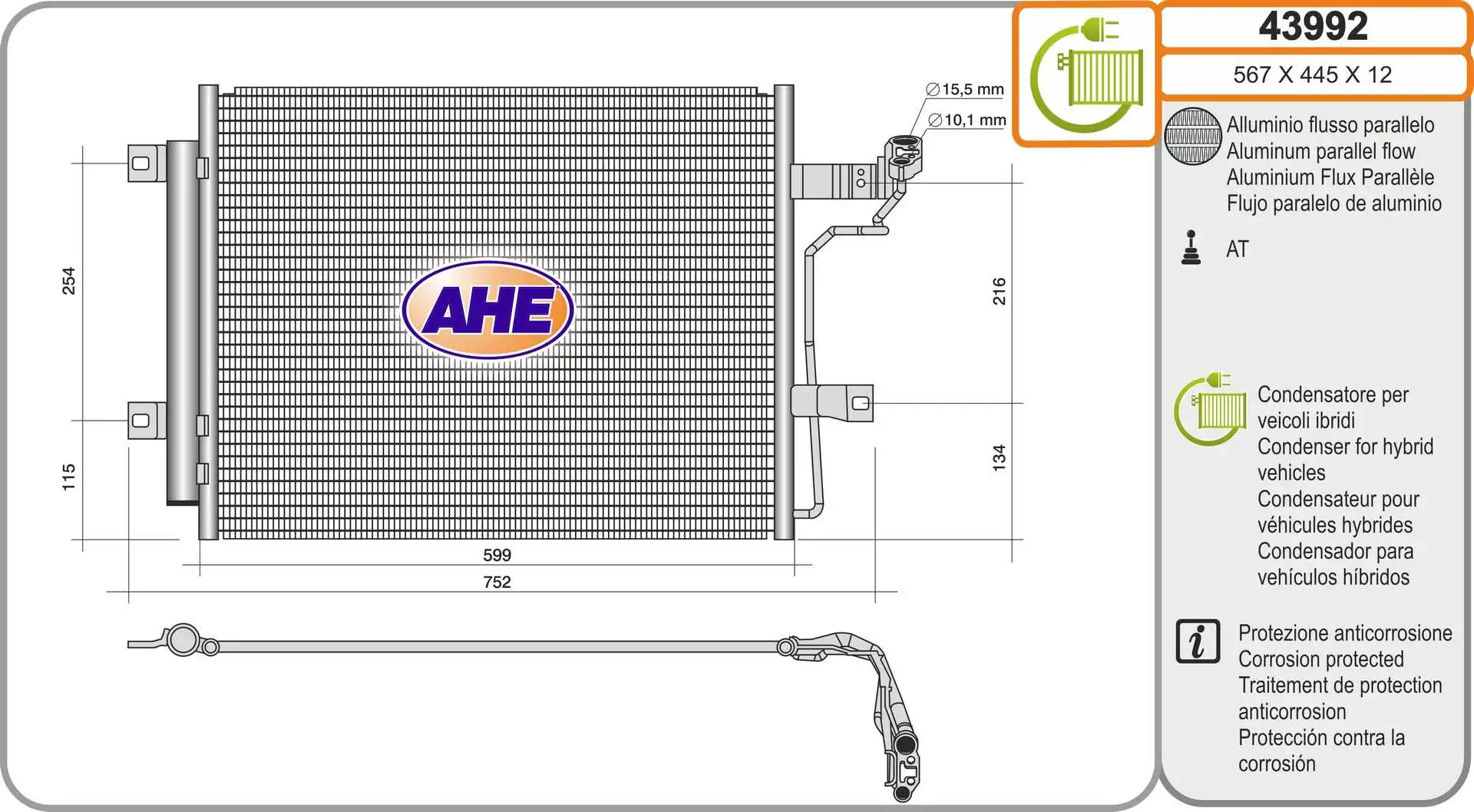 Compre Radiador de aparelho de ar condicionado Mazda 3 