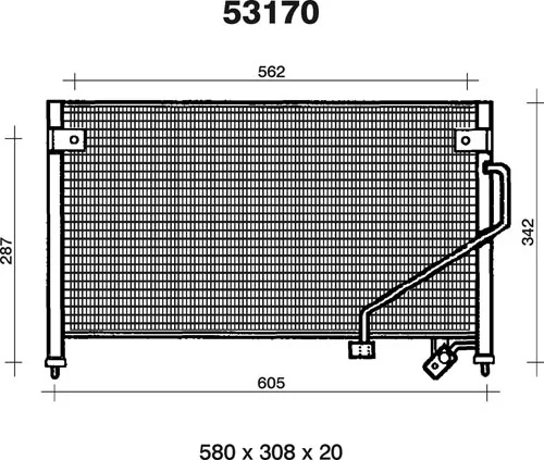 Radiador de aparelho de ar condicionado Mazda 323 BA