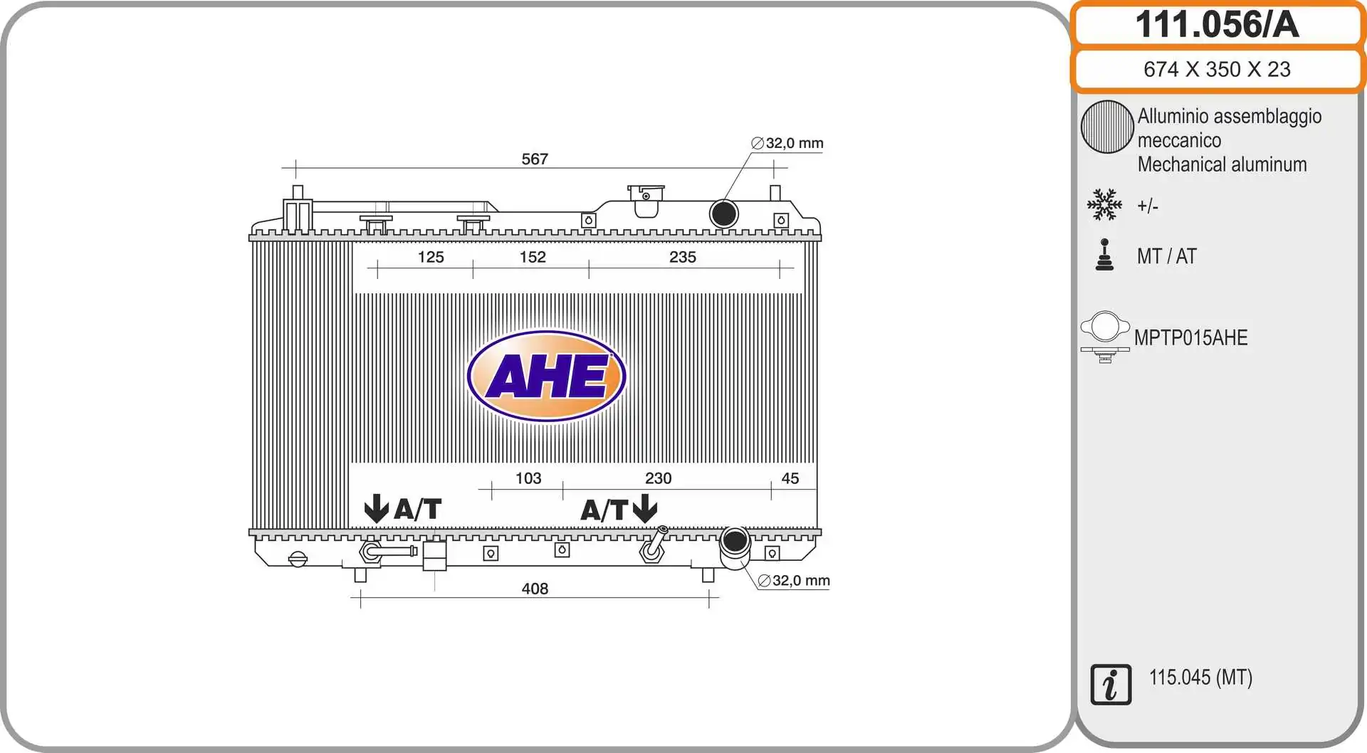 Radiador de esfriamento de motor Honda CR-V 1 RD