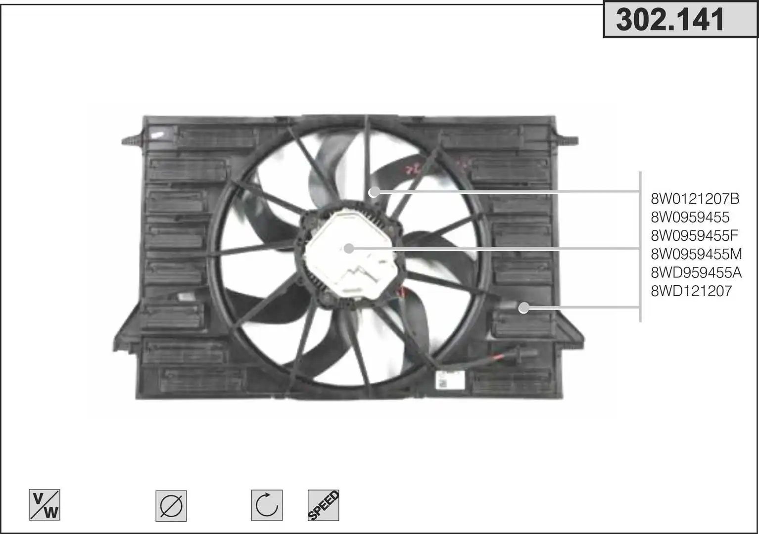 Compre Ventilador elétrico de esfriamento montado (motor + roda de aletas) Audi Q7 