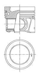 028PI00154000 Mahle Original Поршень в комплекте на 1 цилиндр, STD
