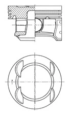 Поршень на 1 цилиндр 011PI00110000 Mahle Original