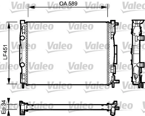 Радиатор охлаждения двигателя VALEO 732946