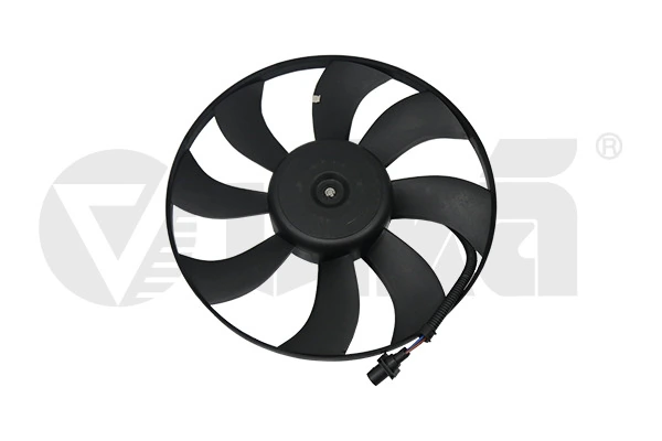 Ventilador elétrico de esfriamento montado (motor + roda de aletas) Skoda Fabia 2 5J2, 542, 572, 582