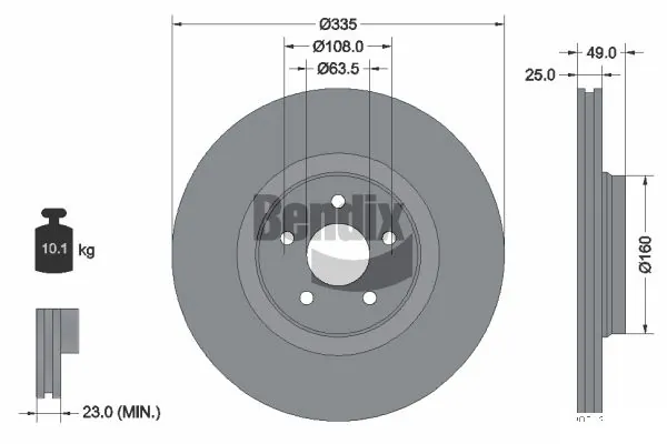 Передние тормозные диски 5267604 Ford