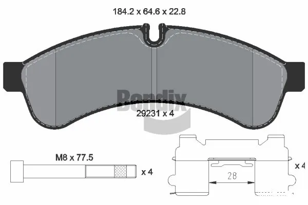 Задние дисковые колодки VALEO 302471