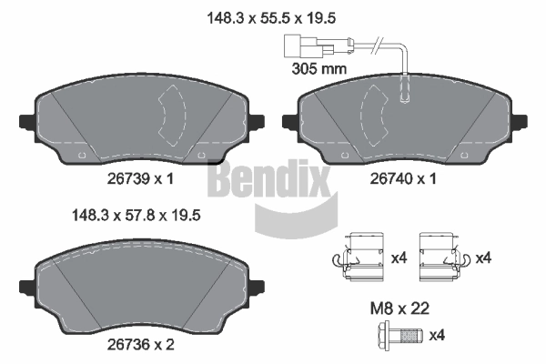 77369188 Fiat/Alfa/Lancia Колодки тормозные дисковые комплект