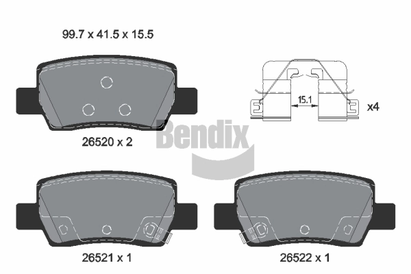 58302Q5A40 Hyundai/Kia Колодки тормозные дисковые комплект