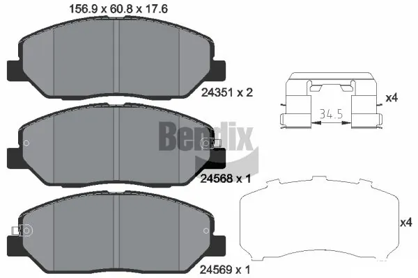 Купить 4813036B10 Ssang Yong Колодки тормозные