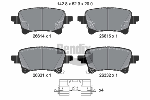 Задние дисковые колодки Power Stop 172233