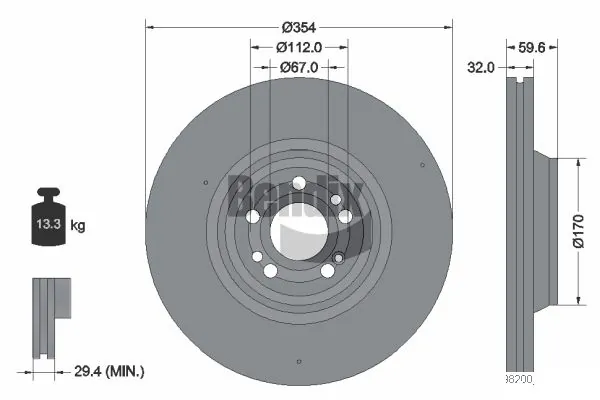 Купить 1674210701 Mercedes Ротор тормозной