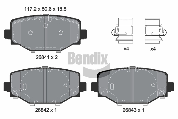 LP3931 Delphi Колодки тормозные дисковые комплект