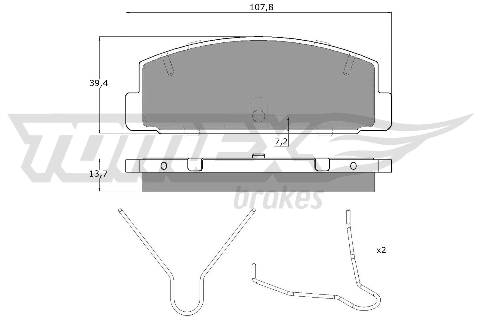 Задние тормозные колодки MP219J Mintye