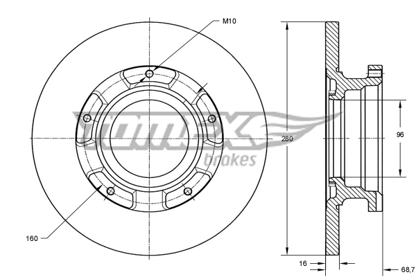 Дисковый тормоз на Ford Transit VI V347/8