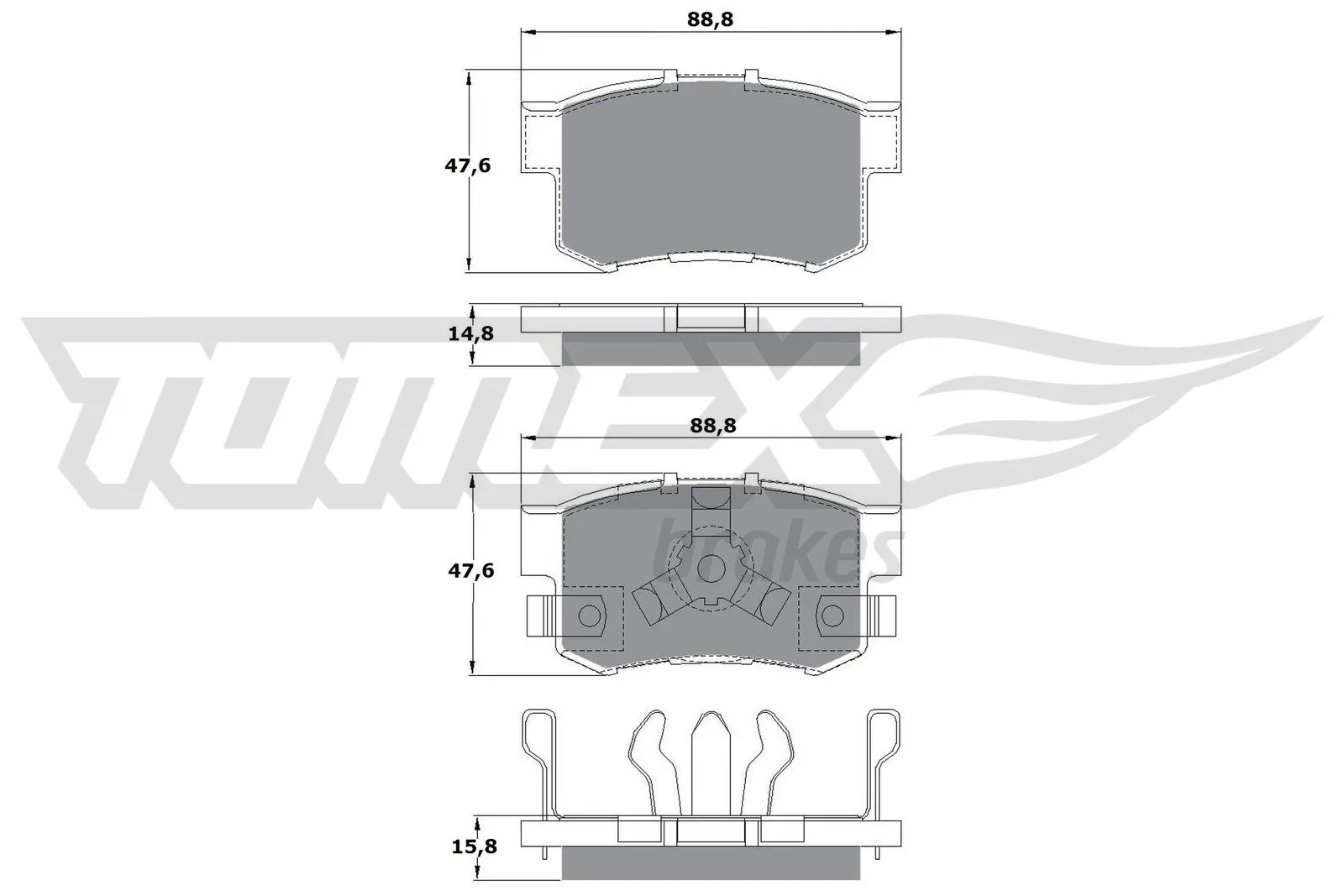 Задние тормозные колодки BR0928 AMP/Paradowscy