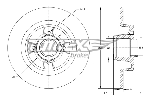 Тормозные диски DF2059 TRW