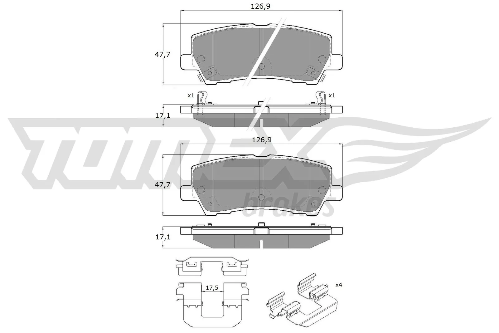 Колодки тормозные дисковые комплект на Ford Mustang VI ZG
