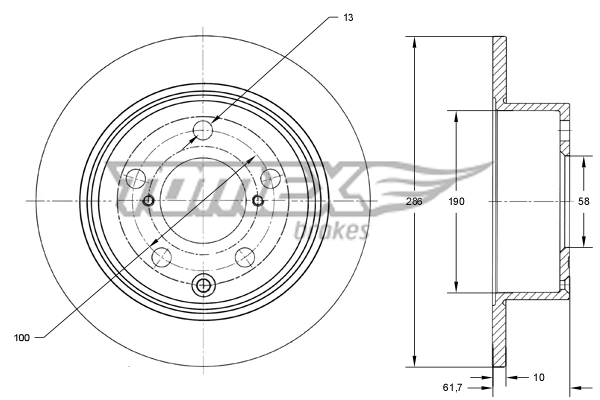 Тормозные диски SU00300639 Subaru