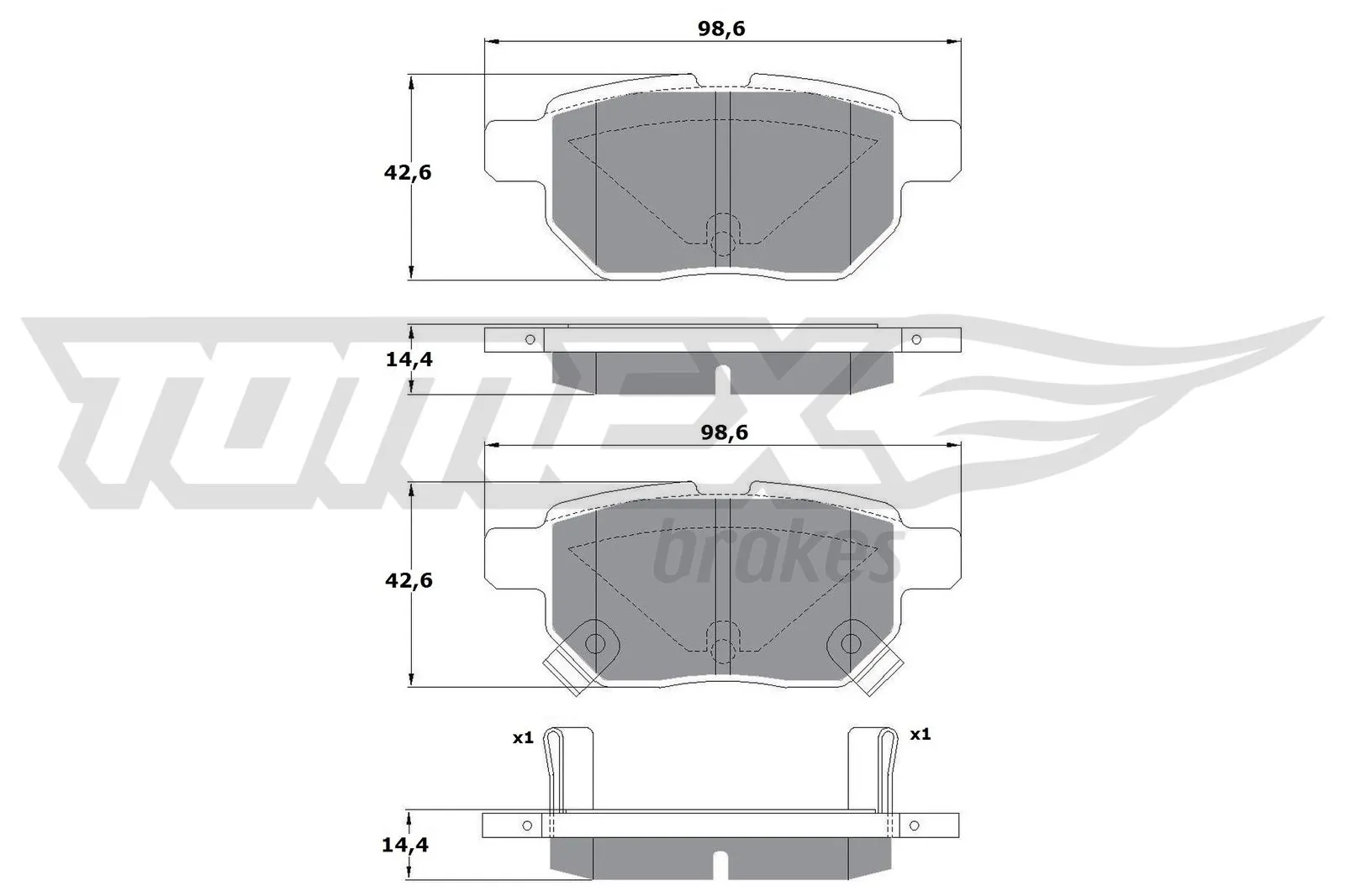  Задние тормозные колодки Toyota Prius 