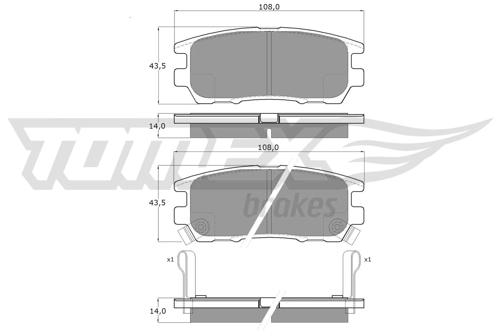 Задние тормозные колодки MB858463 Suzuki