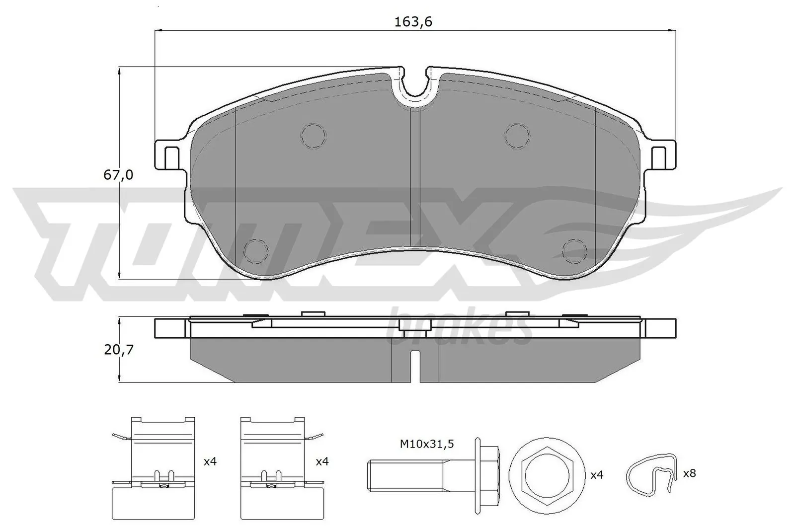 Передние тормозные колодки KBP10092 Kavo Parts