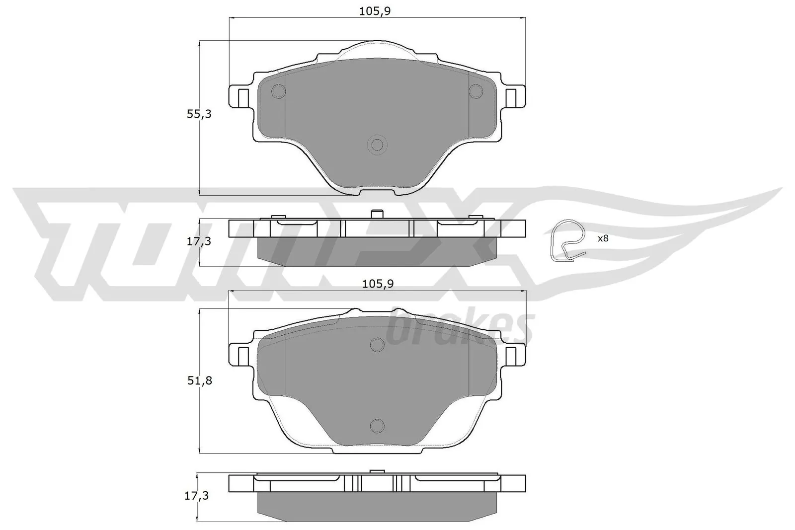 Задние тормозные колодки 302428 VALEO