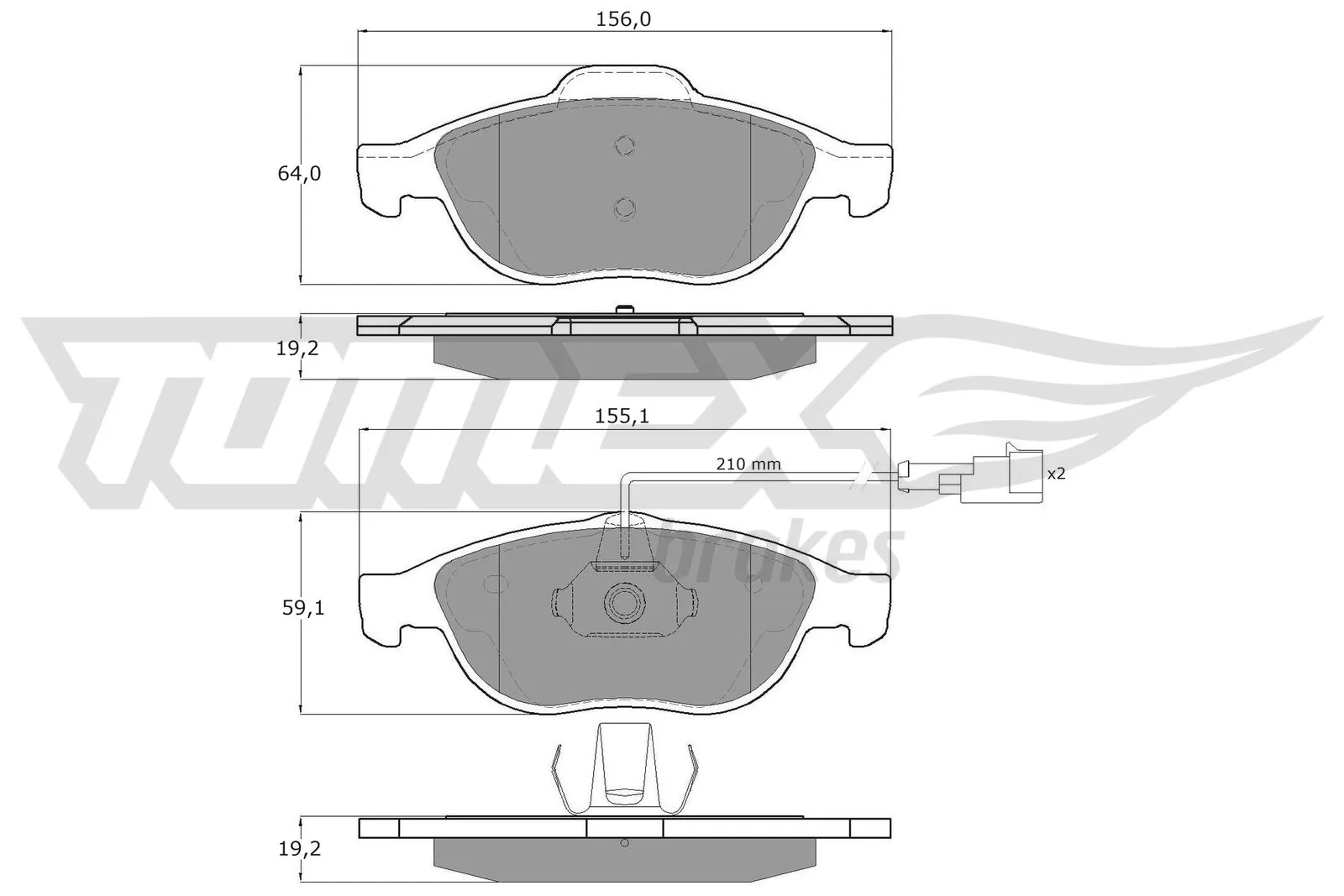  Передние тормозные колодки Alfa Romeo 147 