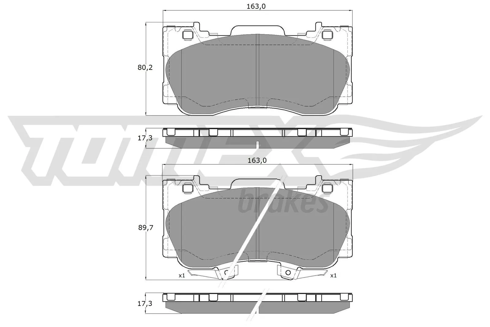 Колодки передние на Ford Mustang VI ZG