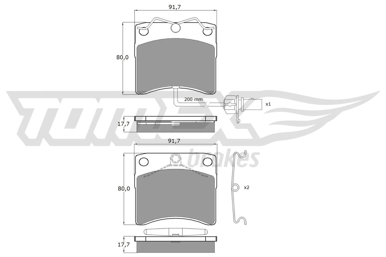 Передние тормозные колодки BF2054S AMP/Paradowscy